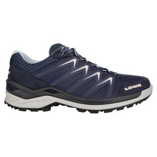 Lowa Hiking-Travel Shoes Innox Pro Low GTX (All-Terrain, Synthetic/Textile, Waterproof) Navy Blue/Salmon Women